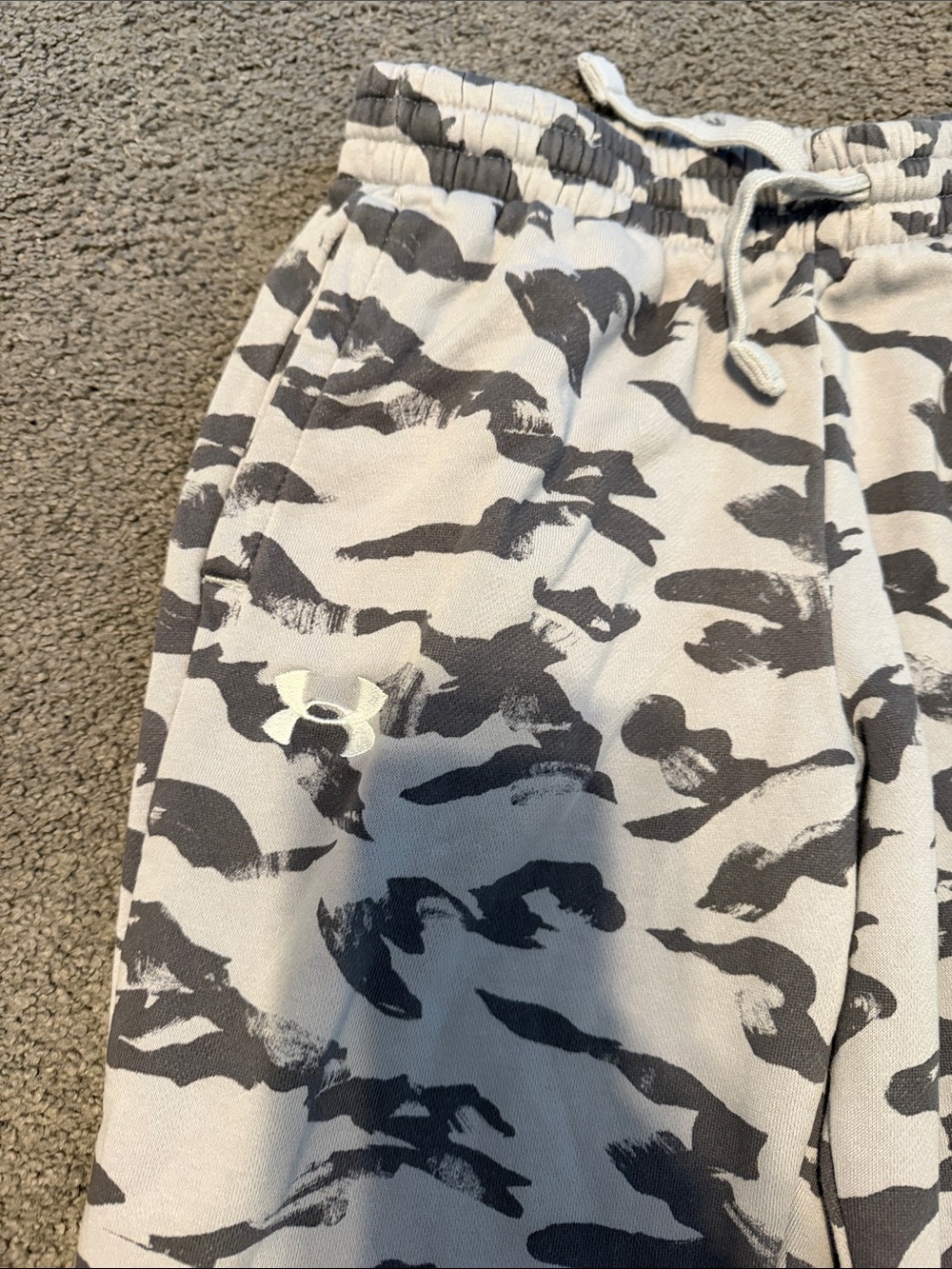 Under Armour Kids Gray & Charcoal Camo Jogger Sweatpants